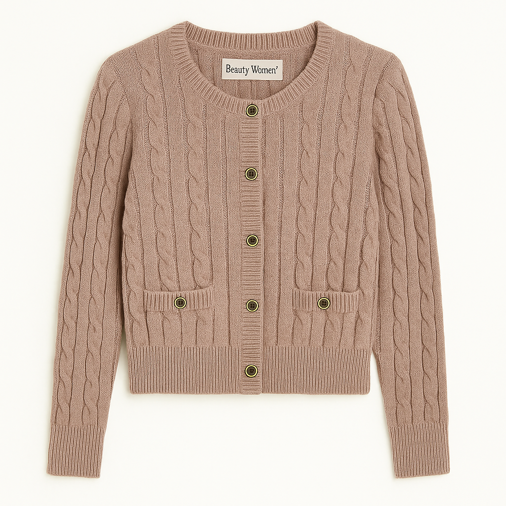 Knitted Cardigan Taupe