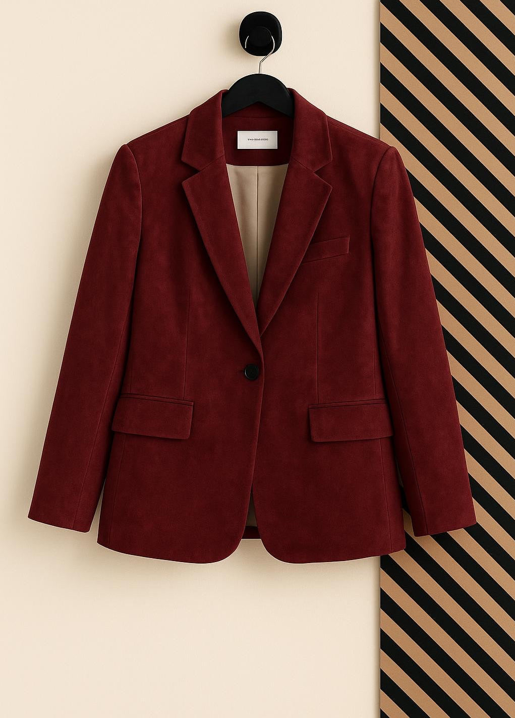 Velvet Burgundy Blazer