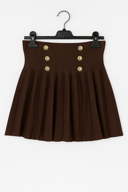 Chocolate Chic Plissé Skirt