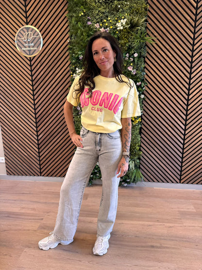 Oversized T-shirt Iconic Geel