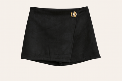 Zwarte Suède Skort