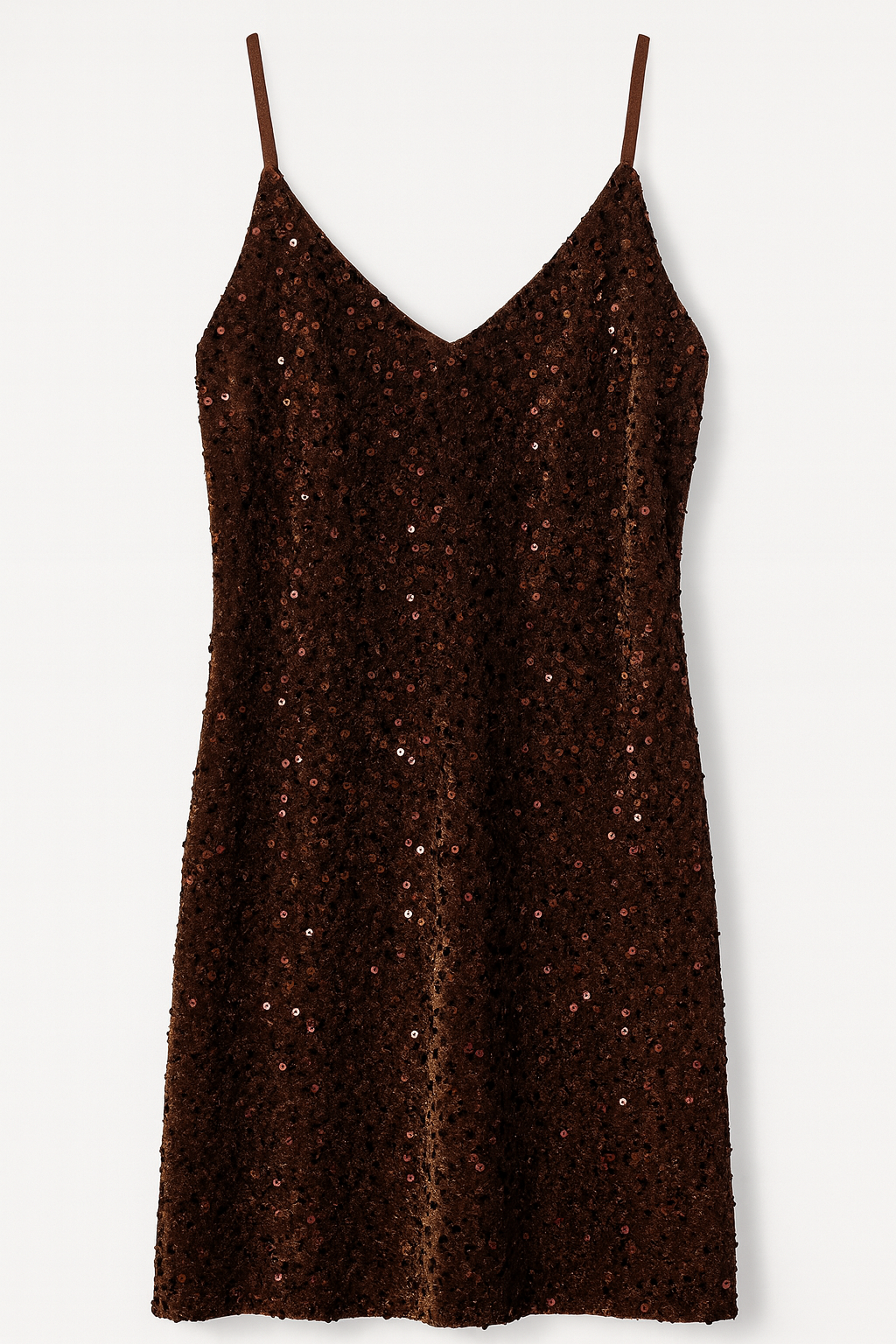 Glam Sequin Dress – Brown