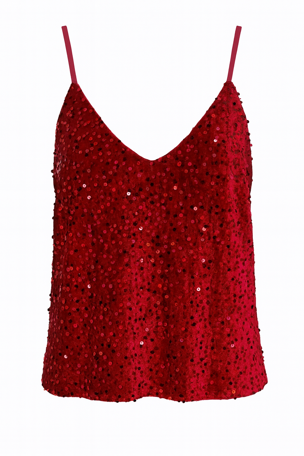 Glam Sequin Top – Red
