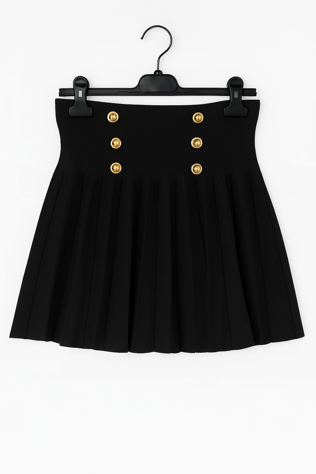Black Chic Plissé Skirt
