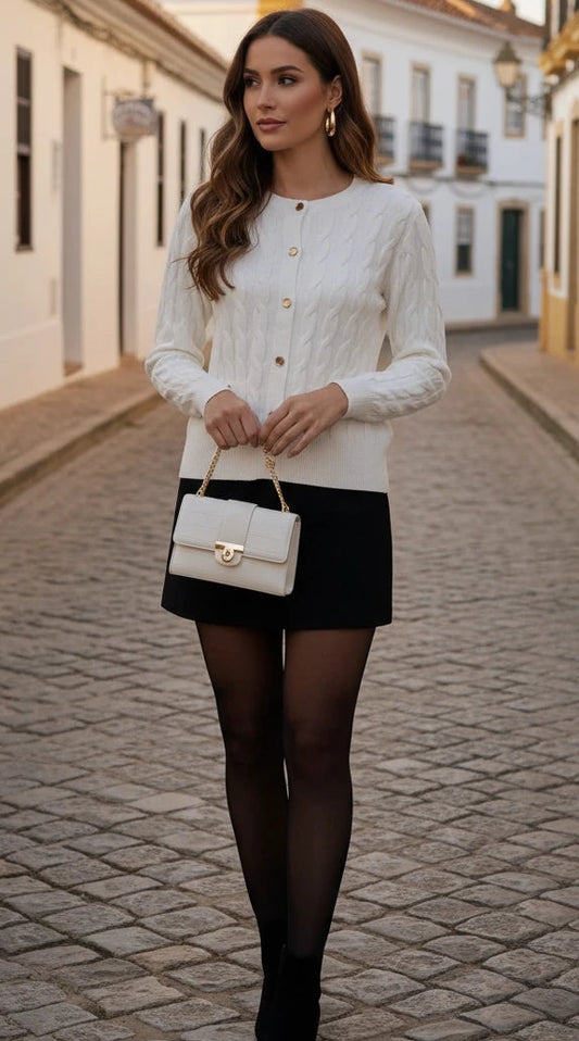Knitted Cardigan White
