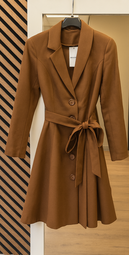 Brown Blazer Dress