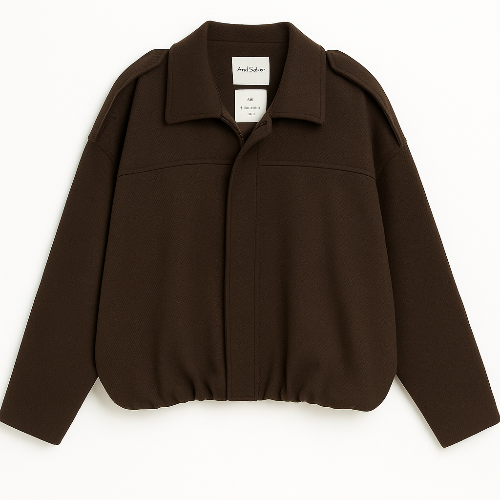 Oversized Jacket Dark Brown