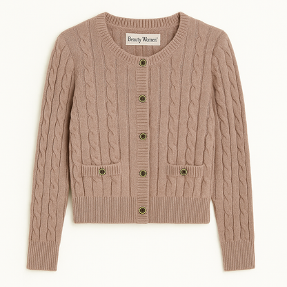 Knitted Cardigan Taupe