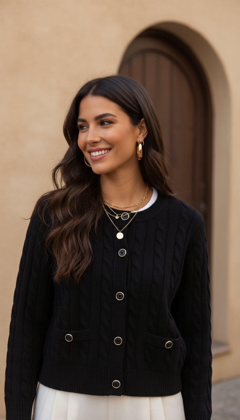 Knitted Cardigan Black