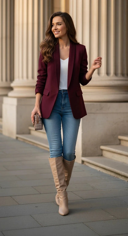 Burgundy Blazer